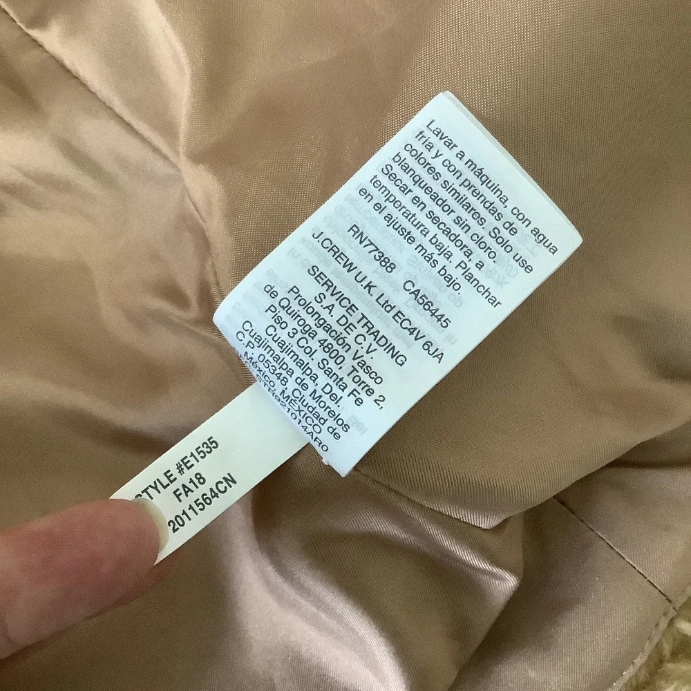 J. Crew Plush‎ Fleece Excursion Vest Tan Soft Blogger Cognac XS